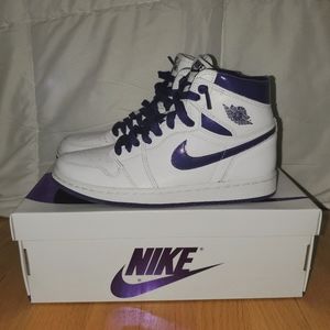 Jordan 1 high og white/court purple